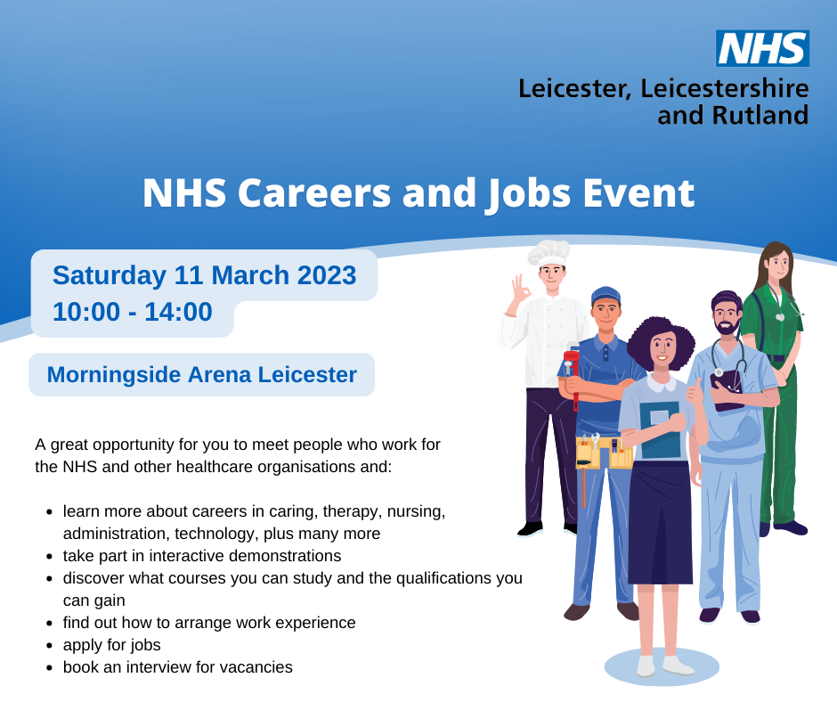 NHS careers and jobs event - Leicestershire Partnership NHS Trust